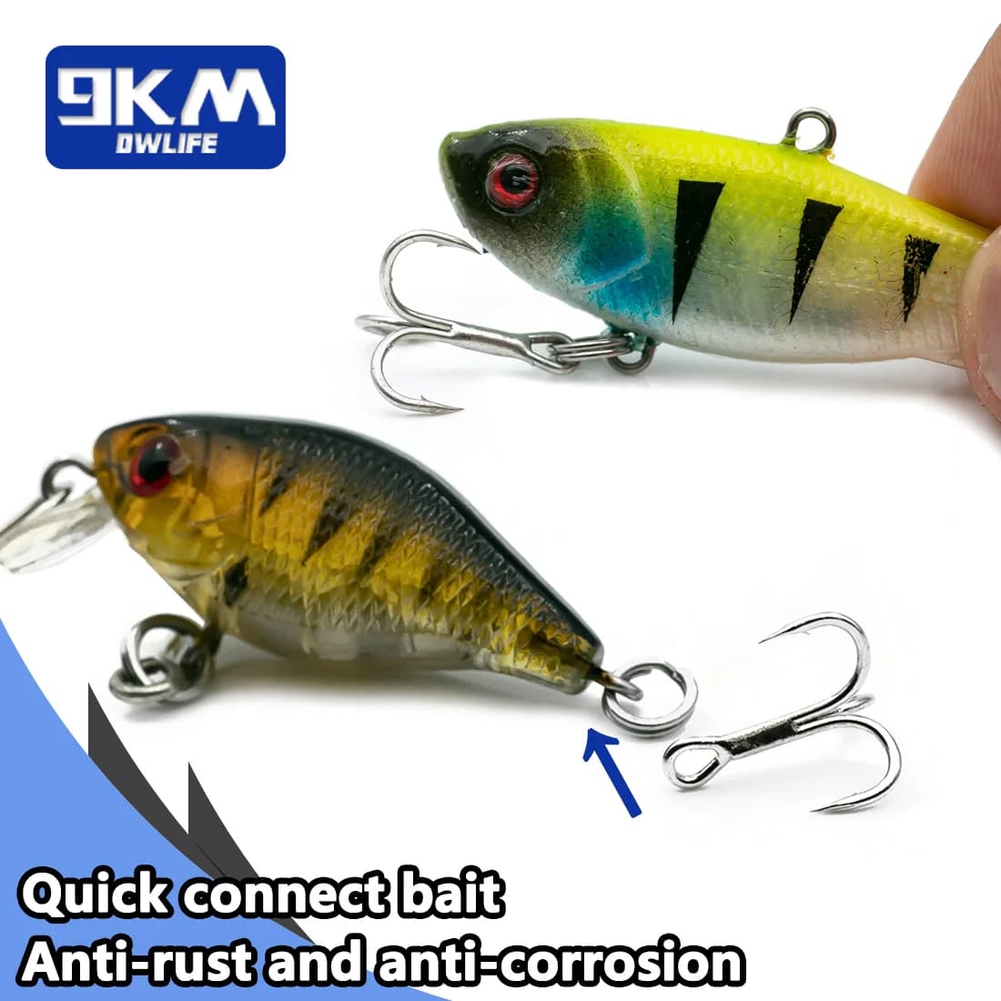 ตะขอสามง่ามสำหรับน้ำเค็ม ใช้กับล่อแข็ง (Crankbait) แพ็ค 25-100 ชิ้น