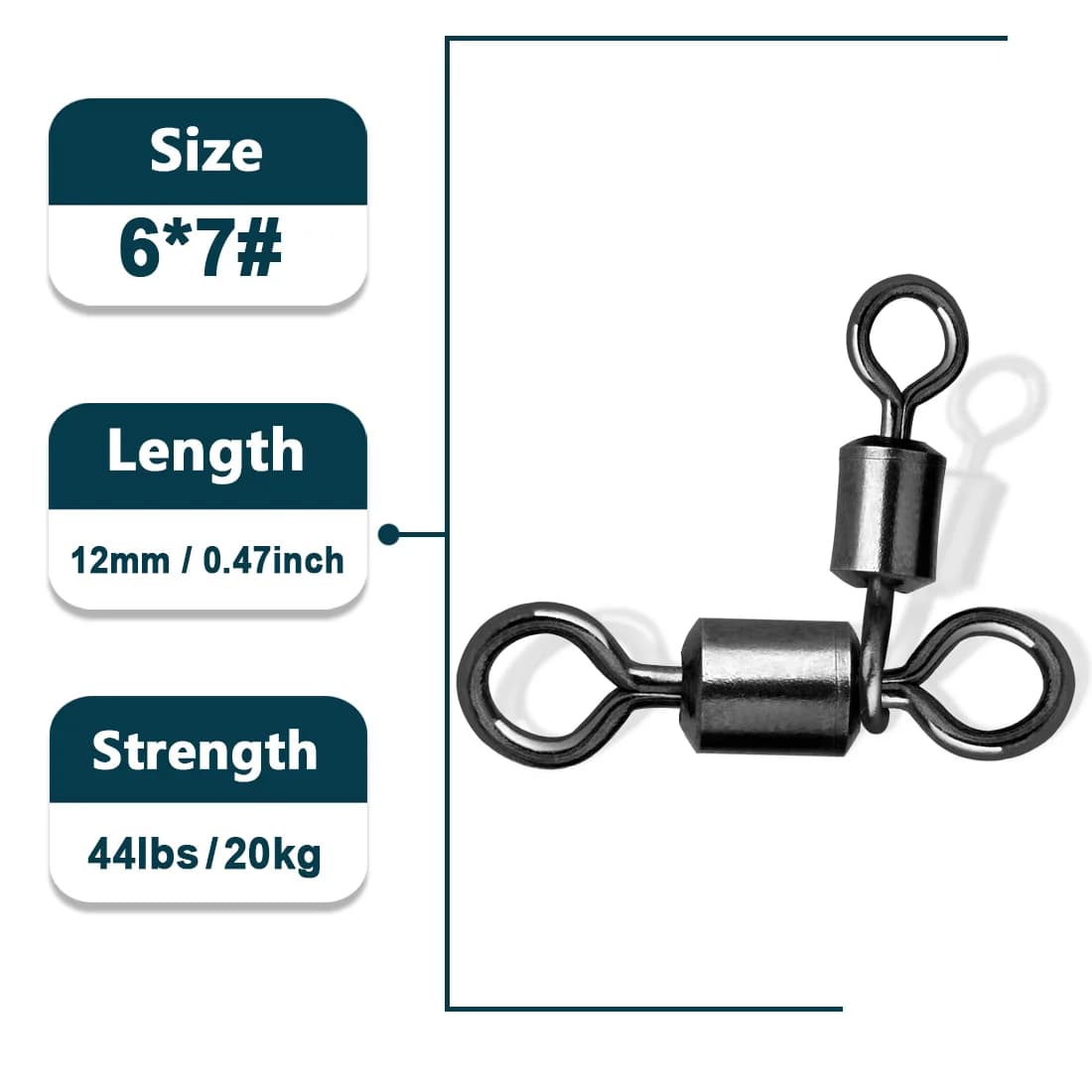 ตัวหมุนสามทาง Crossline Swivels, 25-100 ชิ้น