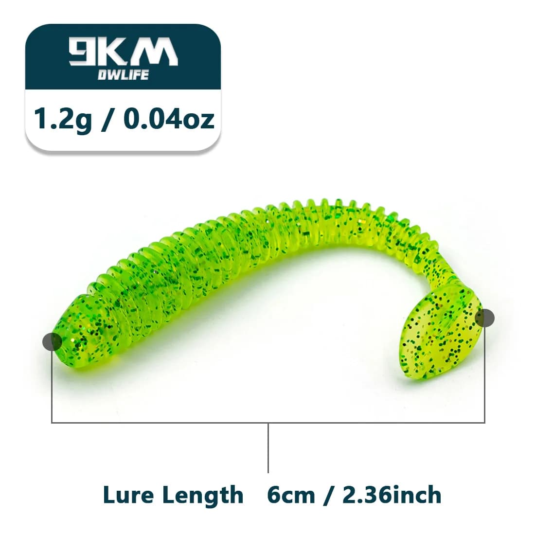 เหยื่ออ่อน T-Tail Grub Swimbaits พลาสติกนิ่ม 15 ชิ้น