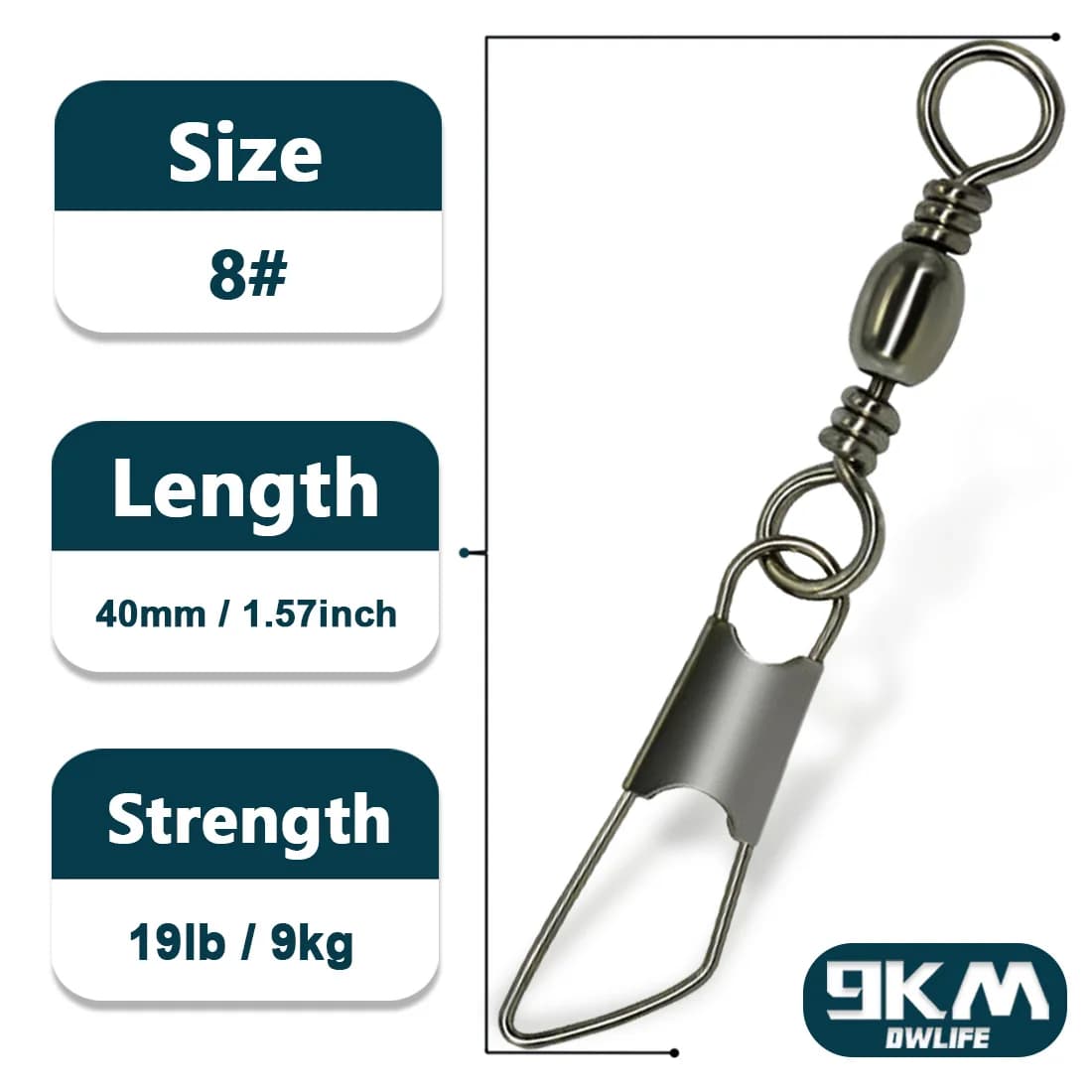 ตัวหมุนแบบ Barrel พร้อม Safety Snap และ Solid Ring
