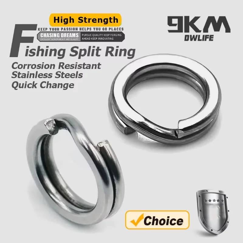 แหวน Split Ring สแตนเลสสำหรับล่อตกปลา