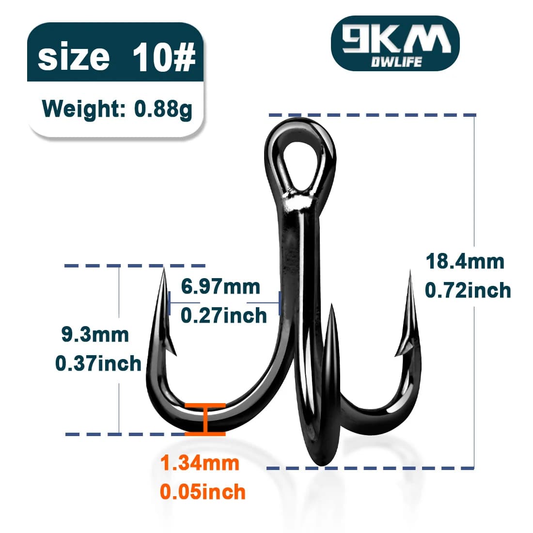 ตะขอสามง่าม Treble Hooks แข็งแรง 4 เท่า, 10-30 ชิ้น